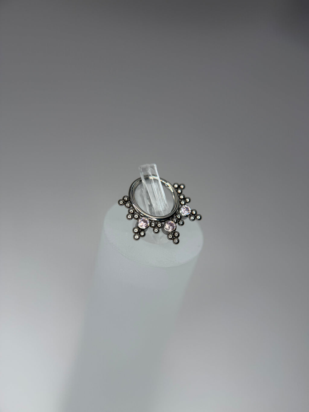Argola clicker segmento indiano rosa