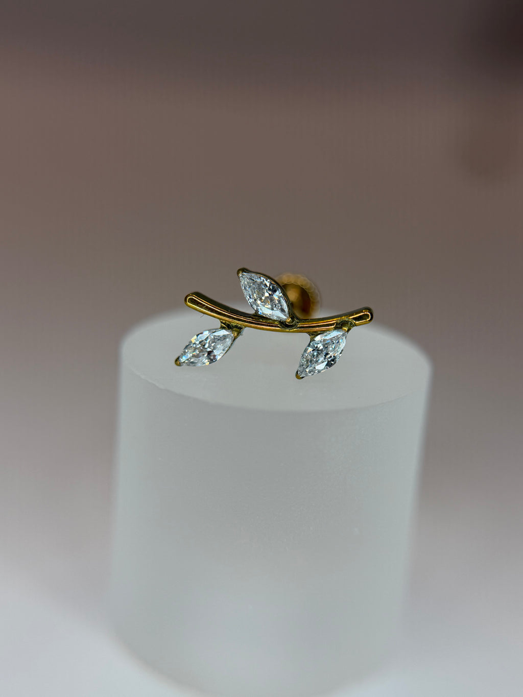Labret Titânio Cluster galhos