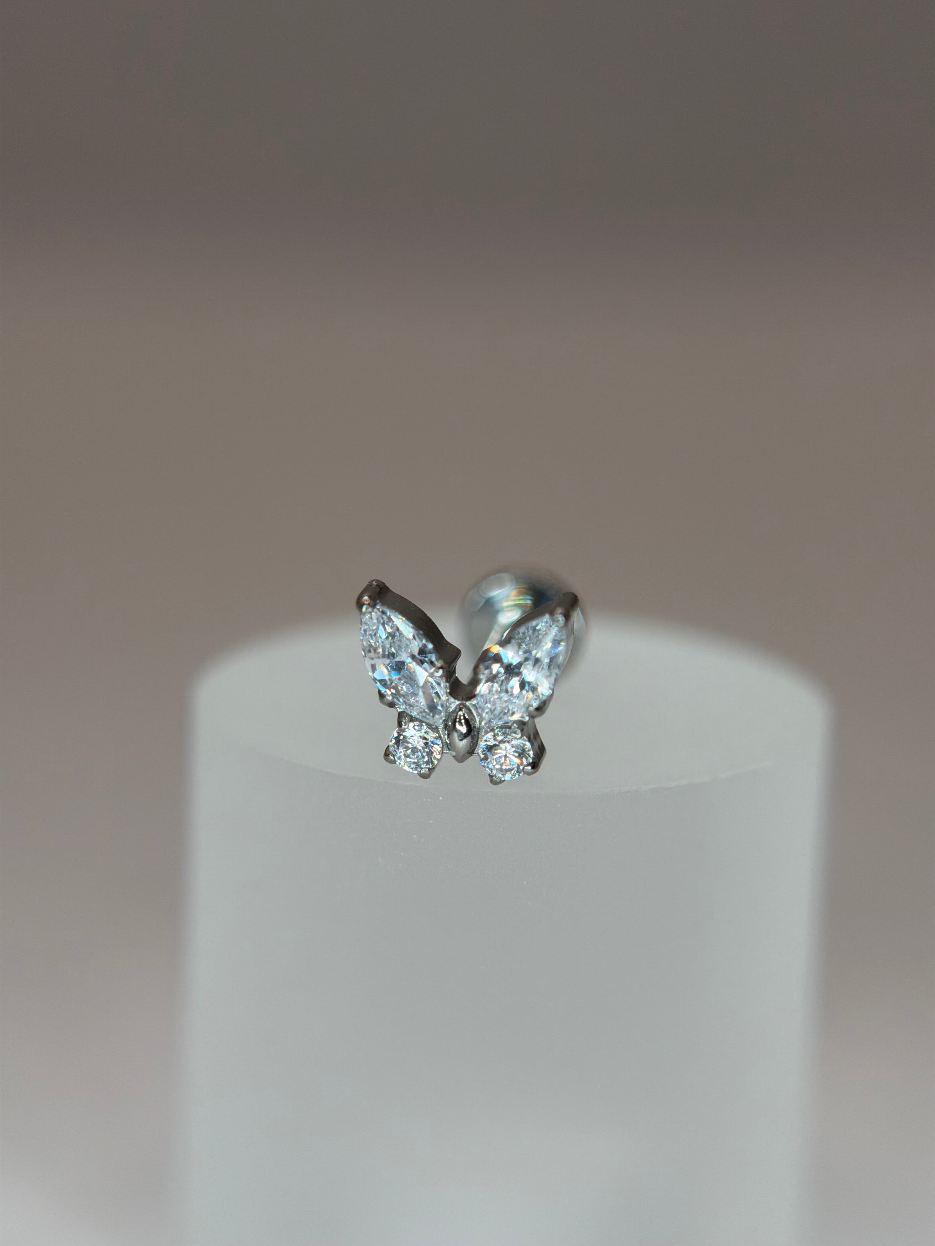 Labret Borboleta Cravejada luxo