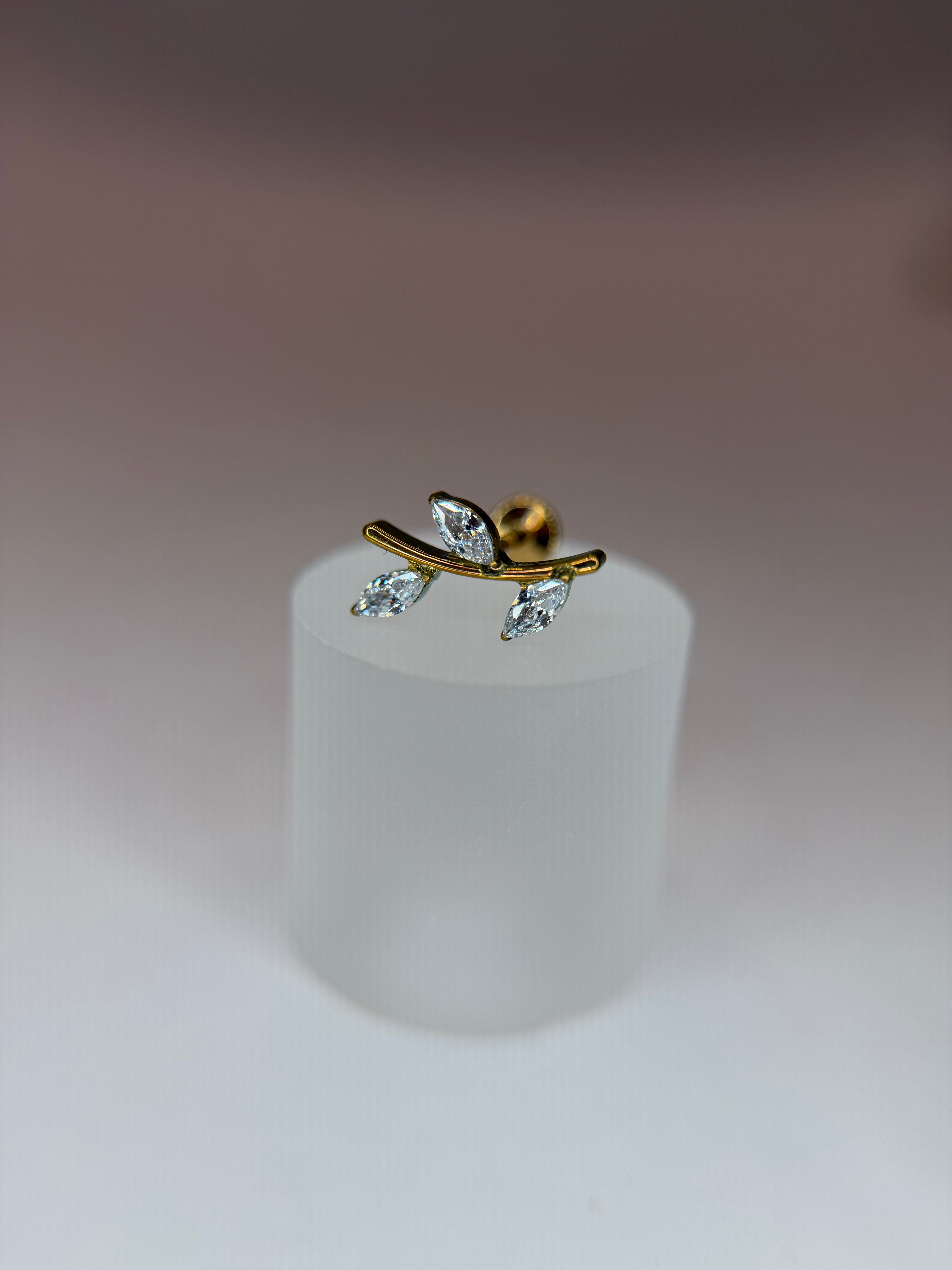 Labret Titânio Cluster galhos