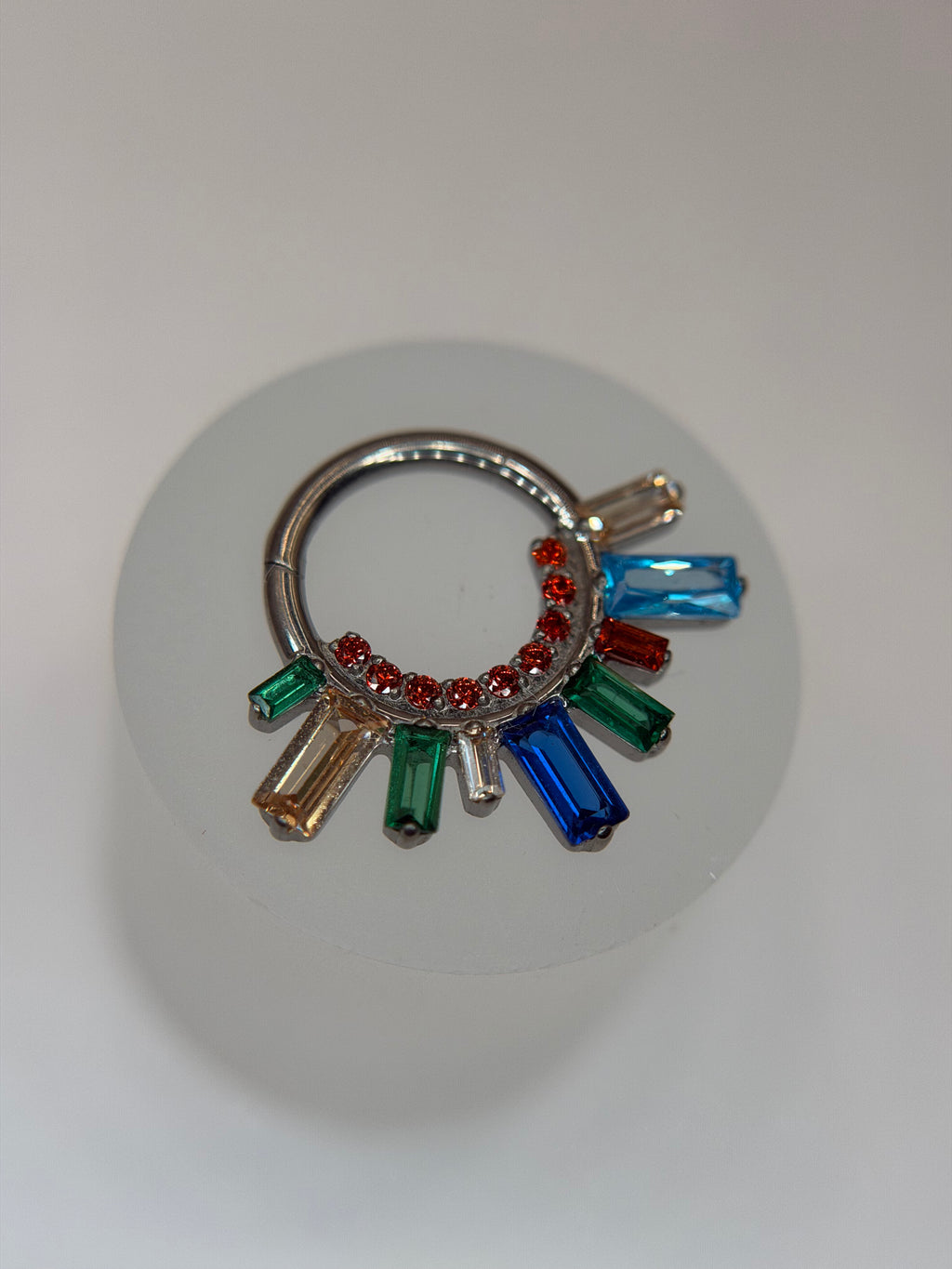 Argola clicker Aurora Azul