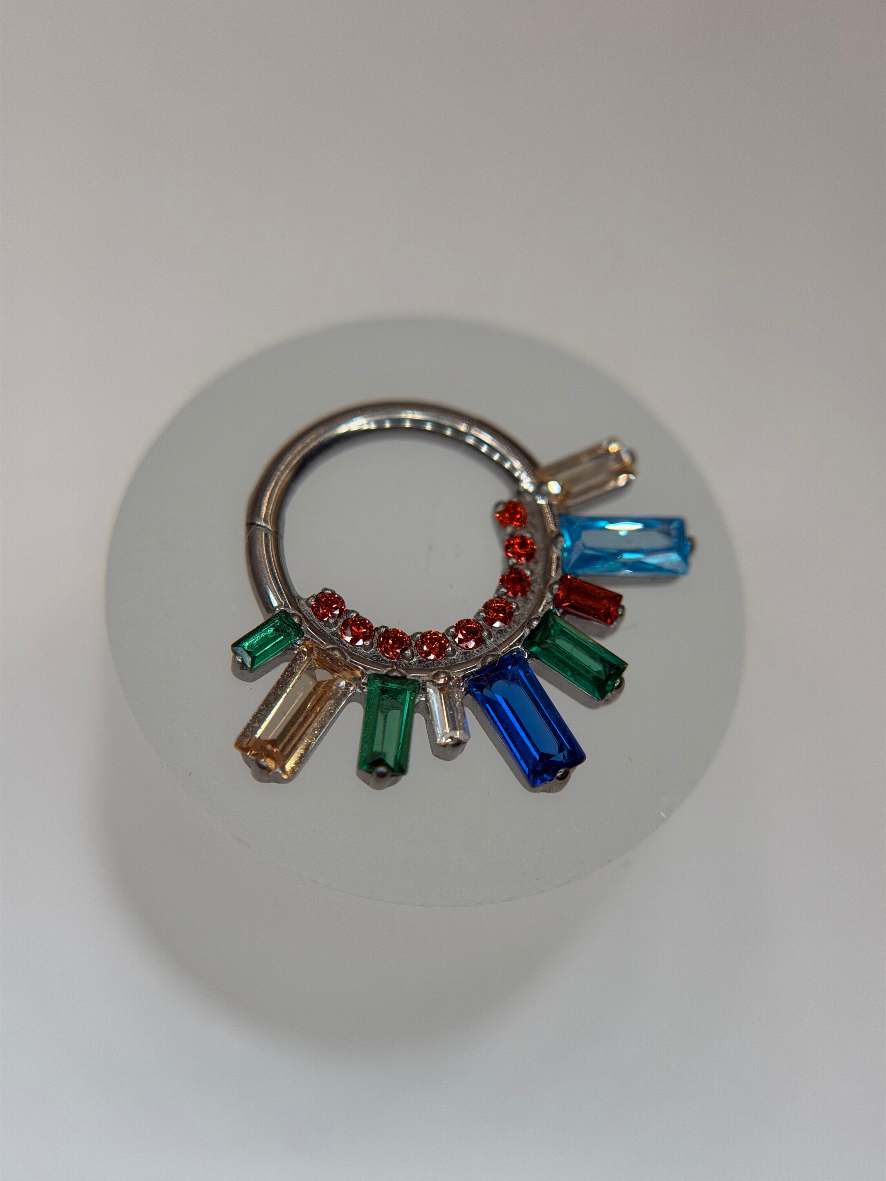 Argola clicker Aurora Azul