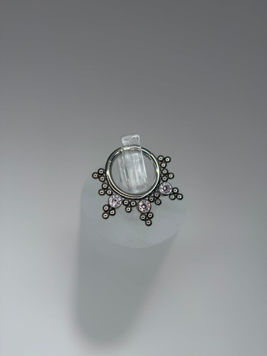 Argola clicker segmento indiano rosa