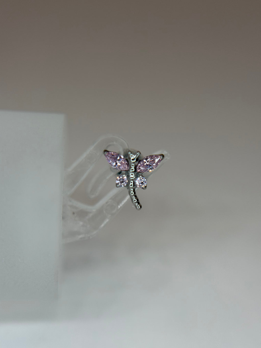 Labret libélula rose