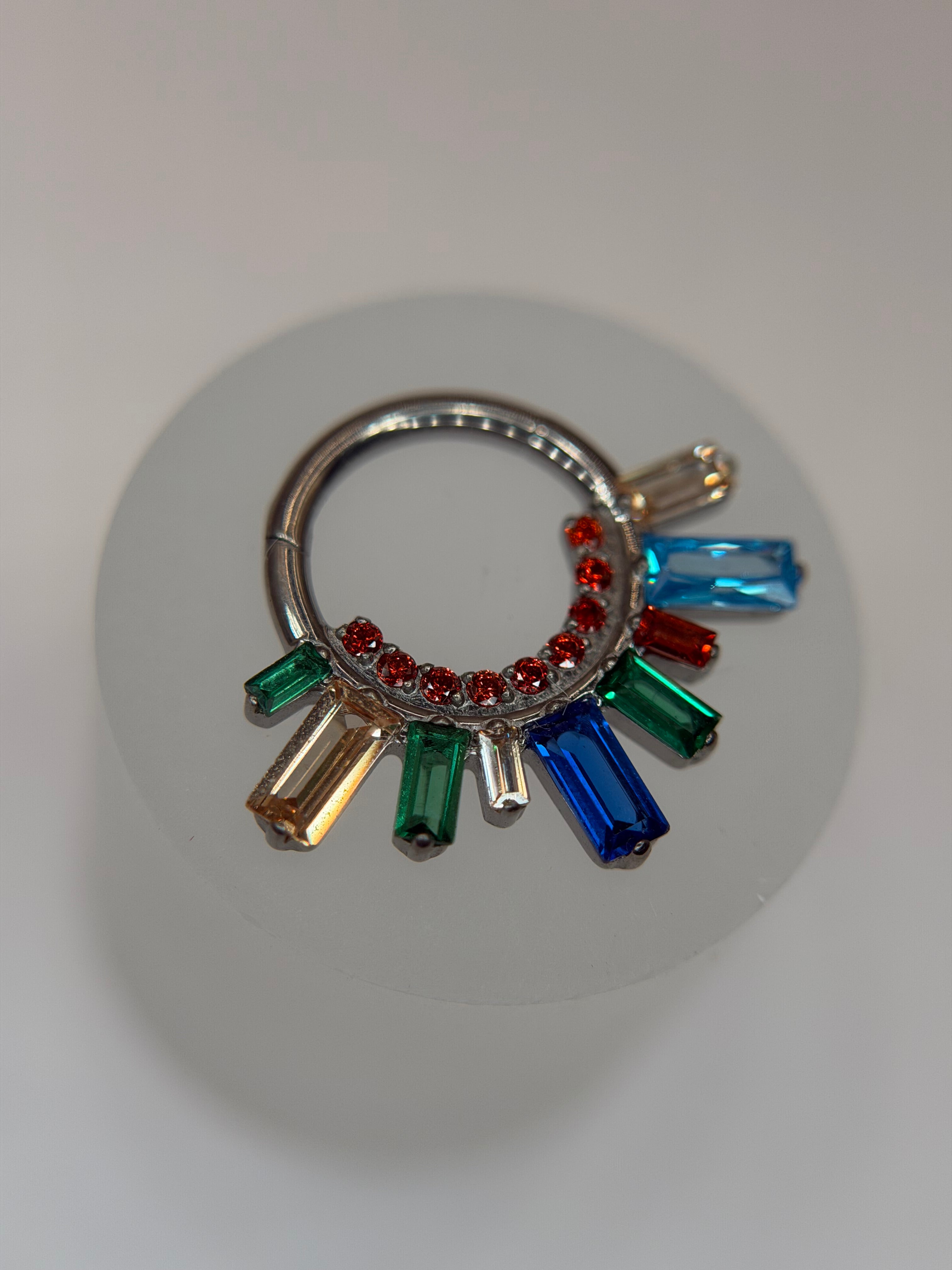 Argola clicker Aurora Azul