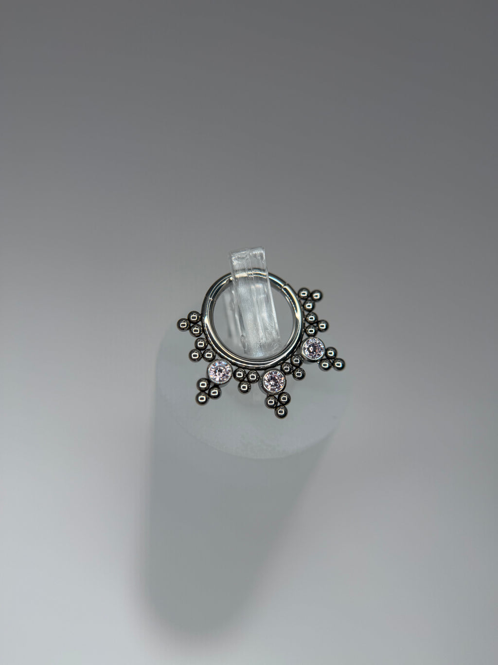 Argola clicker segmento indiano rosa
