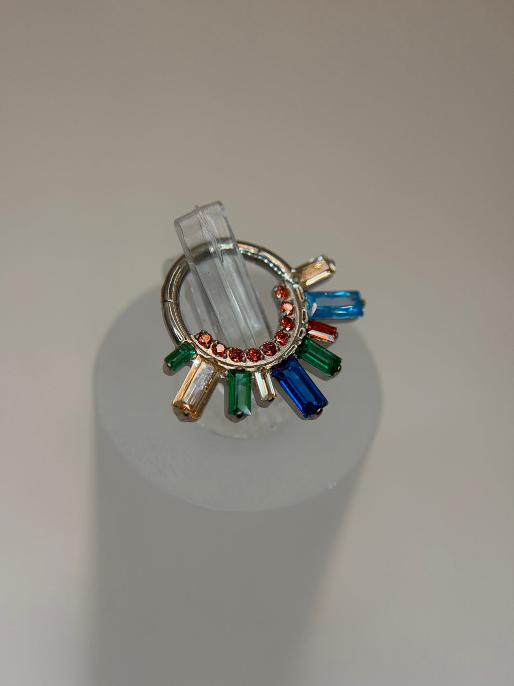 Argola clicker Aurora Azul