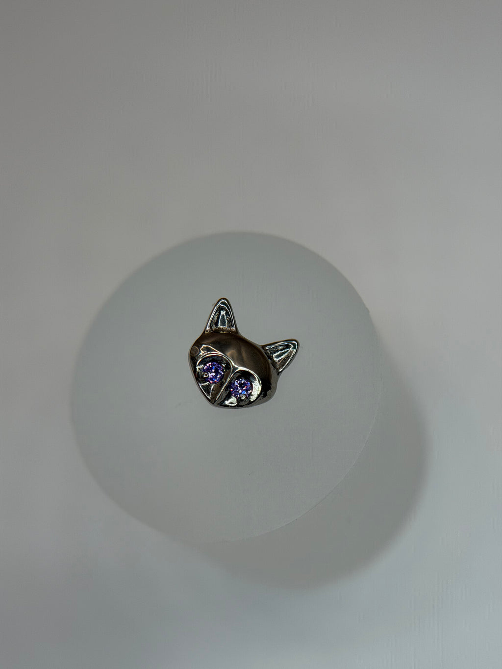 Labret Titânio Raposa olho cravejado (roxo)